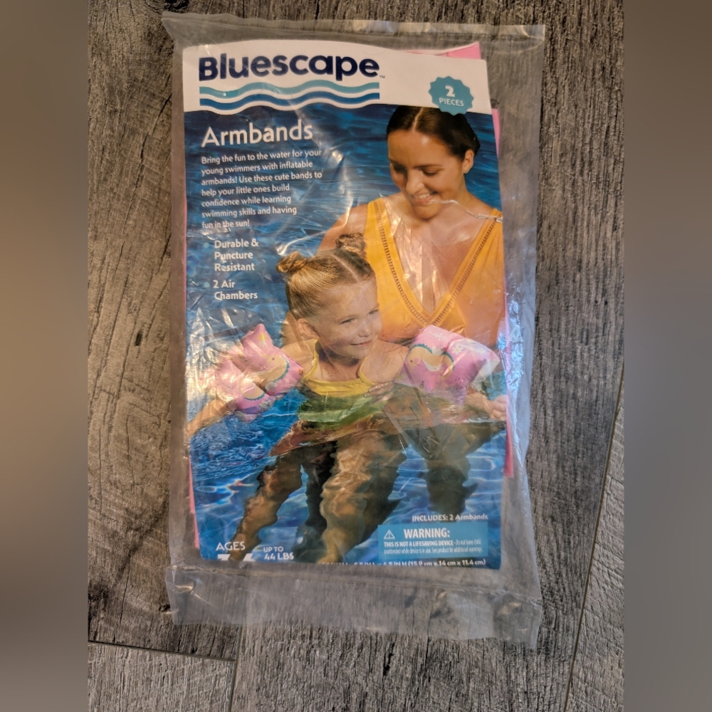 Bluescape Kids Water Wings Floaties Swimmies Pink Orange Seahorse